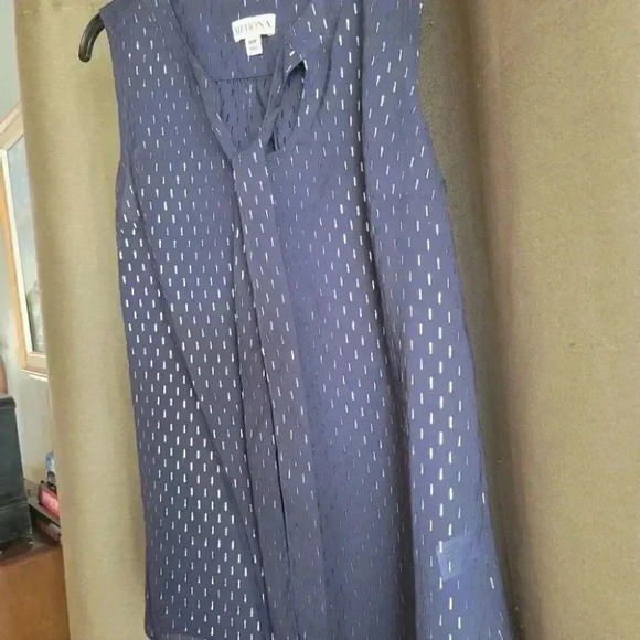 Merona Navy & Gold Summer  Top med - Picture 3 of 6